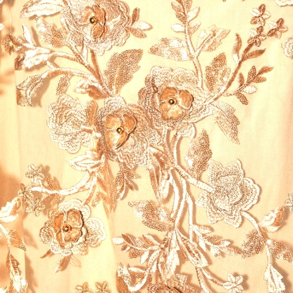 Lulus NEW! Gold Embroidered Maxi Dress 2 medium available. - Picture 3 of 5
